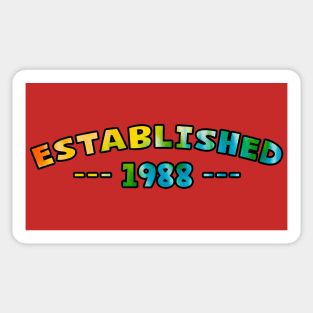 Established 1988 Sticker